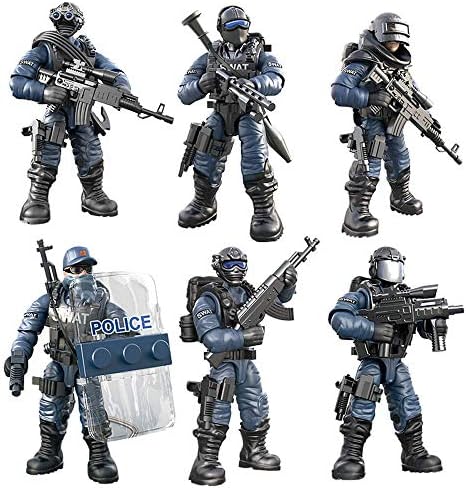 YEIBOBO ! Special Forces Mini Military Action Figure with Weapons and  Accessories (Lightning SWAT Team XJ-9902)…